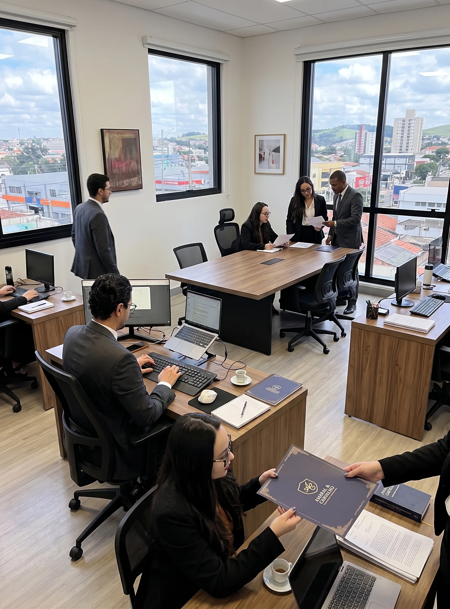 Equipe trabalhando no escritório